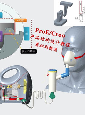 creo产品结构设计实例教程 入门、精通、开发到量产整机讲解proe