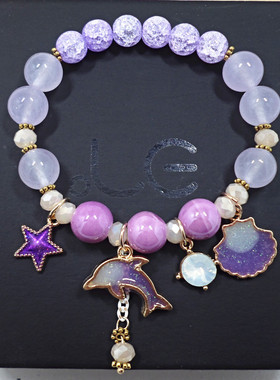 贝壳琉璃串珠百搭水晶手链