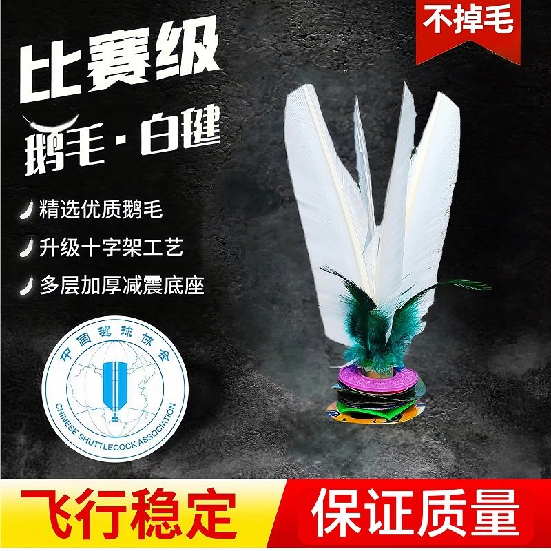 丹东立伟大白毽成人比赛鹅毛快速防风精品鹅毛毽大钱同款60个包邮