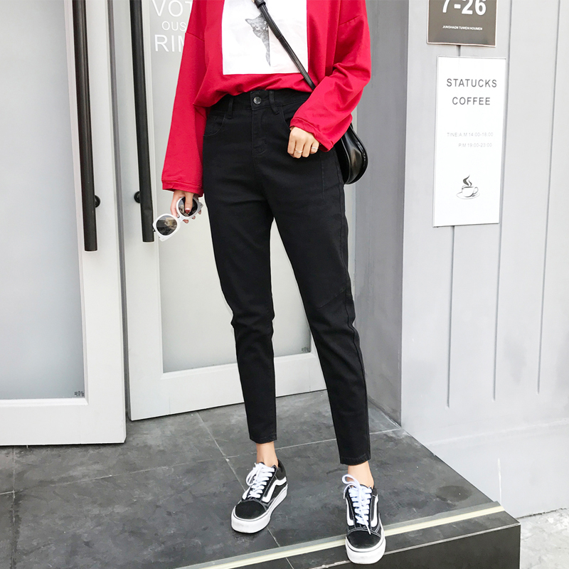 显瘦遮胯哈伦裤高腰弹力