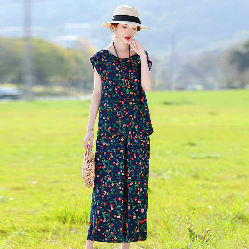 高端绵绸新款中年妈妈棉绸睡衣女夏季无袖薄款家居服老人两件套装