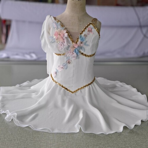 庆然雪纺短裙芭蕾丘比特演出服