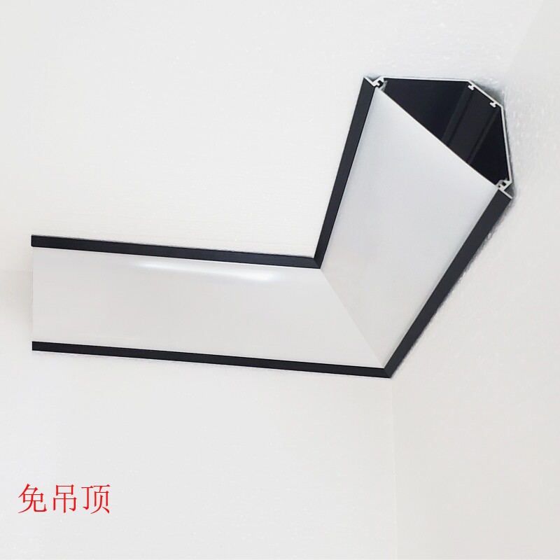 智能发光顶角灯免吊顶石膏线条led角线灯带免开槽墙角无主灯照明