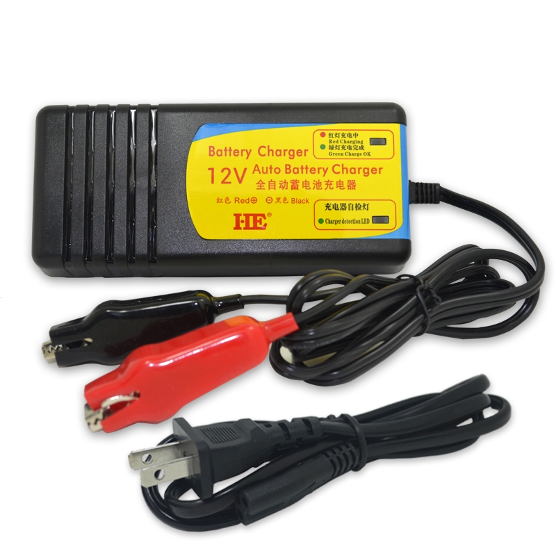 HE智能12V5A铅酸蓄电池充电器