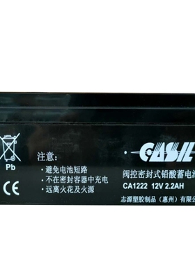 志源CASIL蓄电池CA122212V2.2AH消防报警防火卷帘门电梯门禁电源