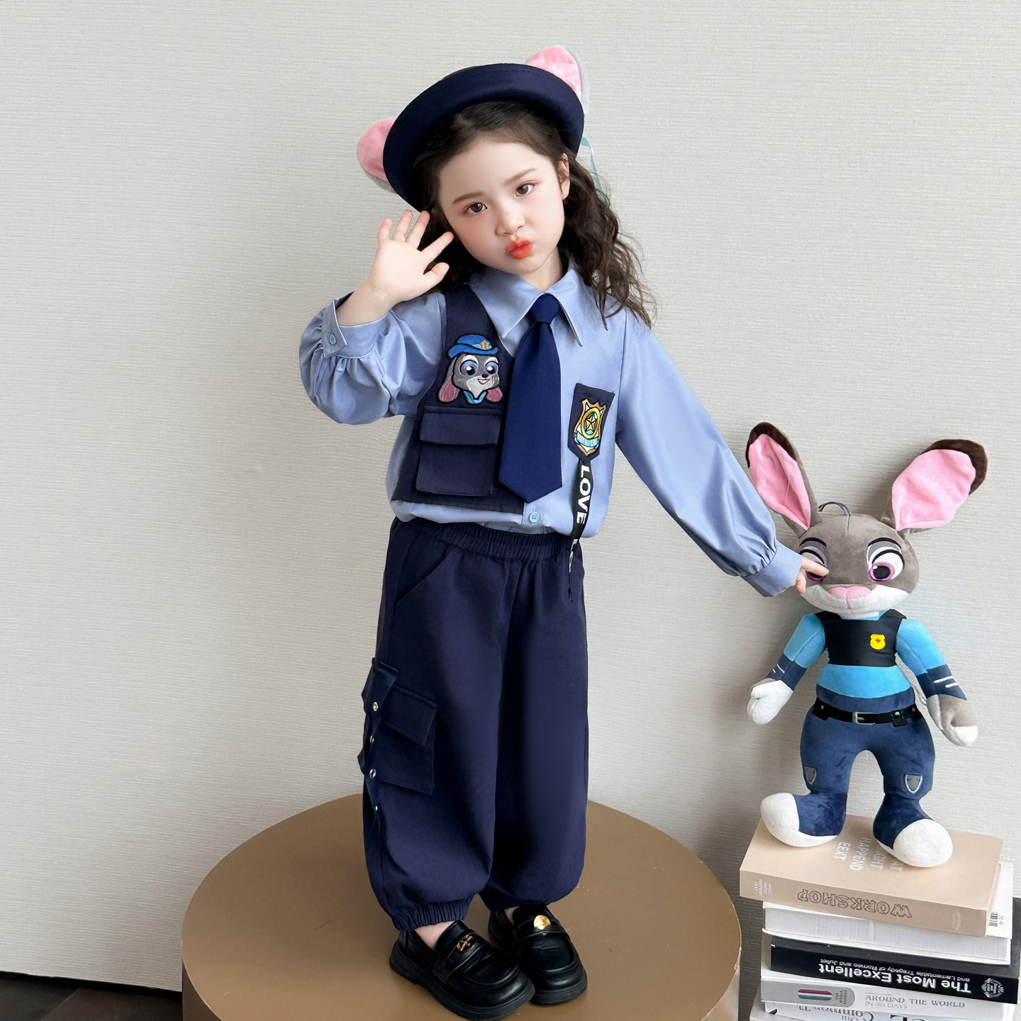 男女童疯狂动物城尼克狐狸演出服女童朱迪裙子兔子警官儿童cos服