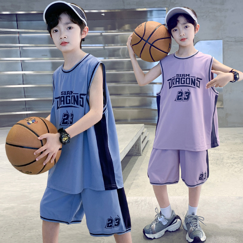 男童夏装篮球服套装2026新款中小儿童夏季速干球衣男孩运动服潮装