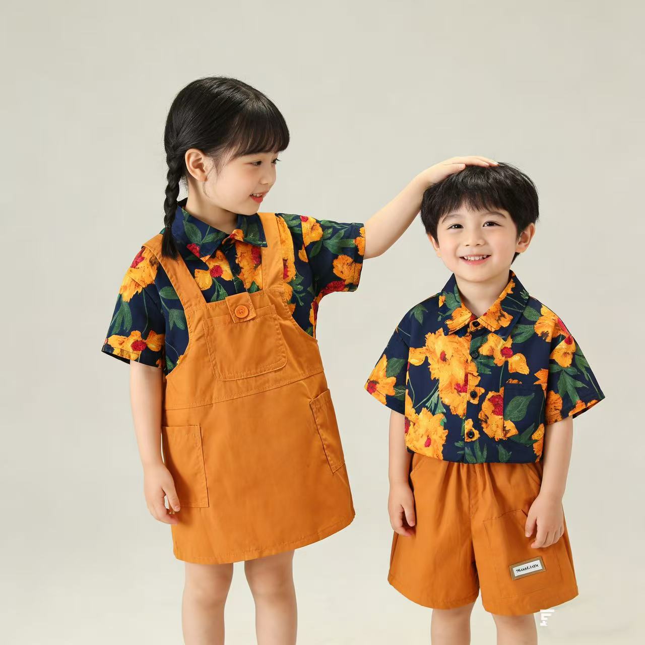 六一儿童演出服夏季小学生校服幼儿园园服班服姐弟背带裙运动套装