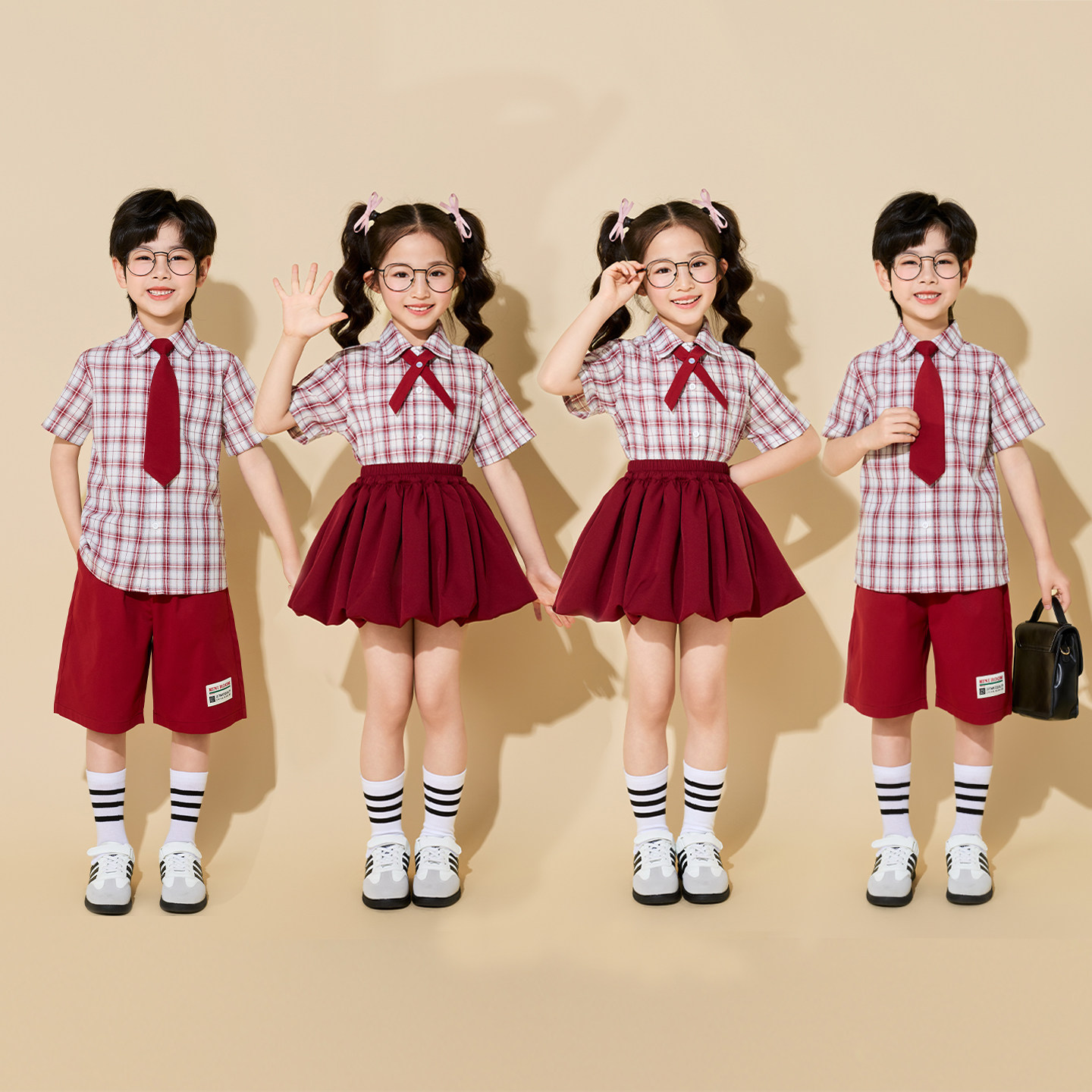 六一儿童节表演服夏季小学生班服校服幼儿园园服学院风毕业演出服
