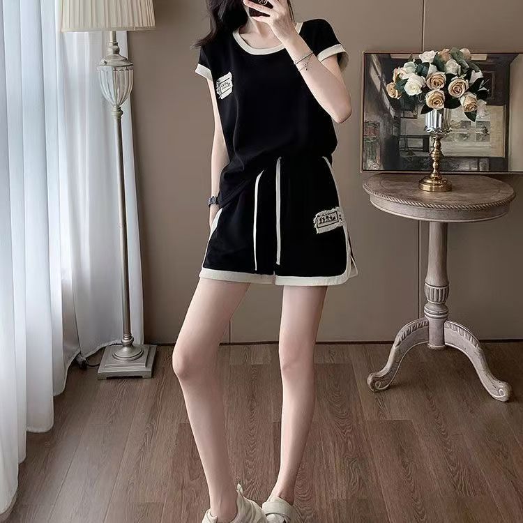 女童短袖短裤套装夏季新款女孩纯棉两件套中大儿童运动夏装T恤潮t