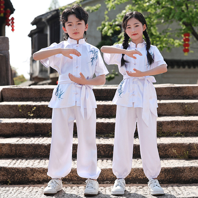 六一儿童武术表演服中国风比赛演出服装少儿练功服套装武馆训练服
