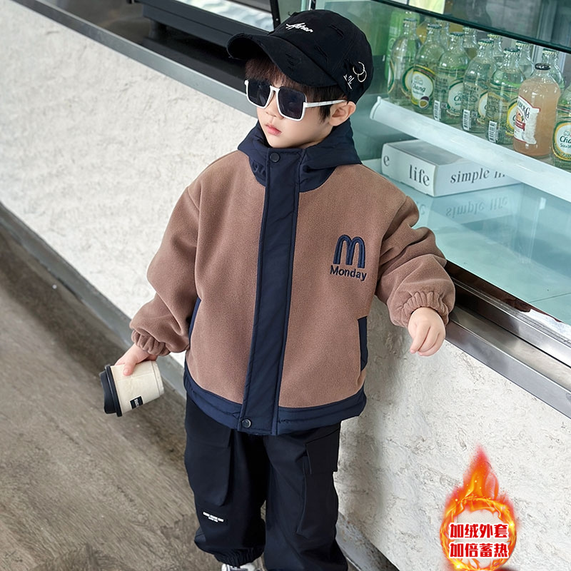 加厚秋冬外套奥粒绒男童