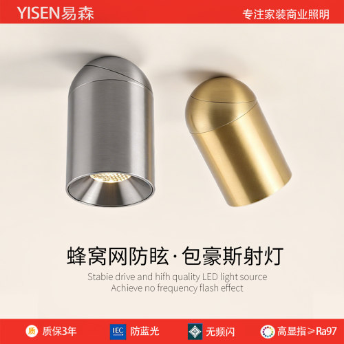 led明装射灯可调角度包豪斯蜂窝网防眩护眼客厅餐厅卧室旋转射灯