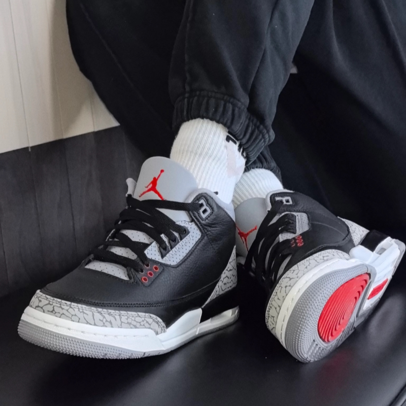 耐克Nike Air Jordan AJ3黑水泥复古休闲运动篮球鞋DM0967-HQ0784