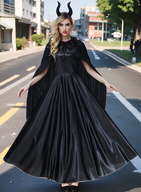 Adults Women Halloween Costumes Sleepy Hollow Devil Dress XL