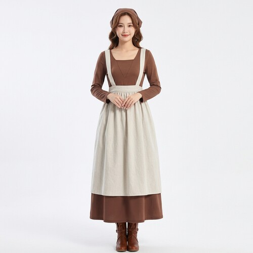 万圣节服装女中世纪复古女仆装