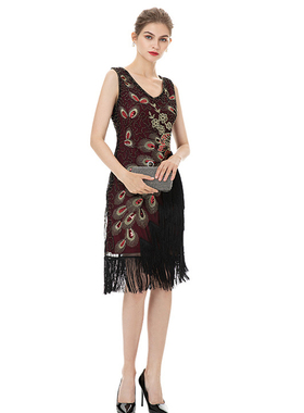 1920s Retro Flapper Dress Gatsby Party 了不起的盖茨比复古裙