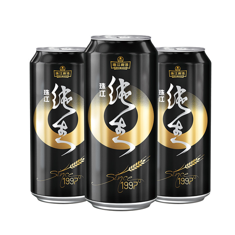【闪购】珠江纯生1997啤酒500mL*3罐官方旗舰店尝鲜