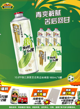 珠江原浆苦瓜青瓜味啤酒清爽解腻