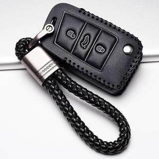 2024款大众朗逸500万钥匙包2023款朗逸plus真皮遥控套22款绳扣21