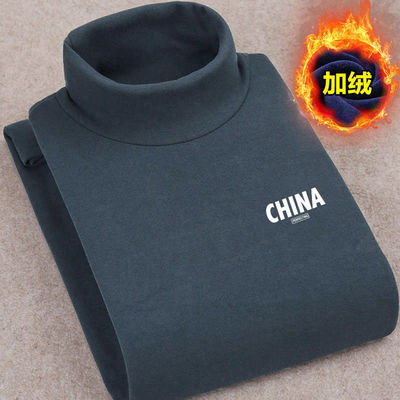 双面德绒冬季打底衫男长袖