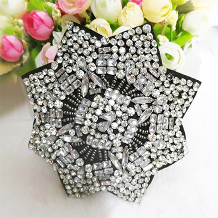 服装辅料满钻大草莓爪珠 时尚个性泡珠肩章秀花DIY手工外套钉珠