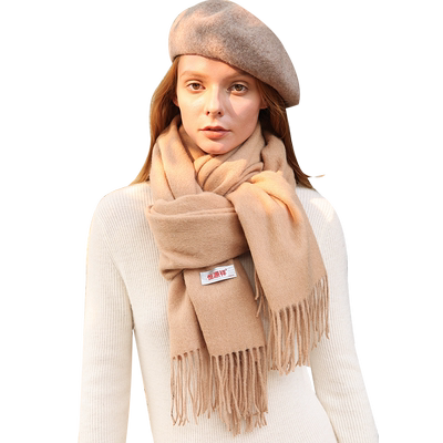 冬季纯色长款韩版围巾女生礼物