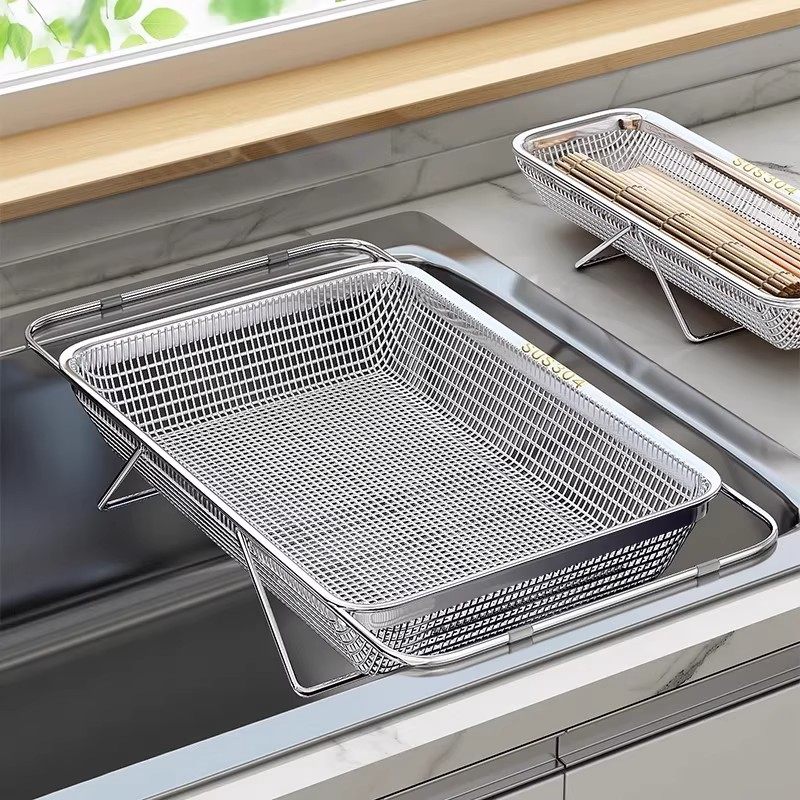 日本不锈钢可伸缩沥水篮新款厨房水槽洗菜盆洗碗池置物碗碟滤水架