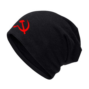 前苏联CCCP镰刀红星苏维埃社会主义套头棉帽男女包头帽子头巾帽子