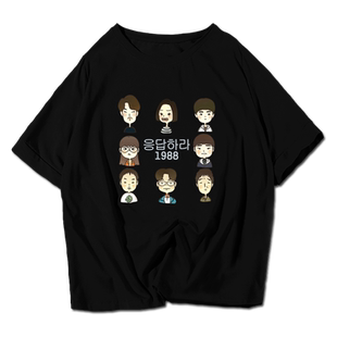 韩剧请回答1988李惠利柳俊烈电视剧同款短袖t恤衫男女半袖上衣服