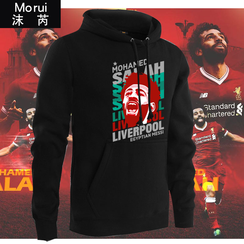 萨拉赫足球运动周边加绒外套衣服