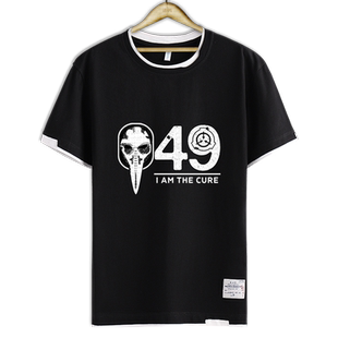 SCP基金会疫医049特遣队MTF收容所假两件短袖t恤衫男女半袖上衣服