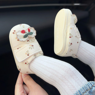 春季宝宝婴儿鞋纯棉学步鞋新生婴儿步前单鞋彩棉软胶底不掉鞋公主