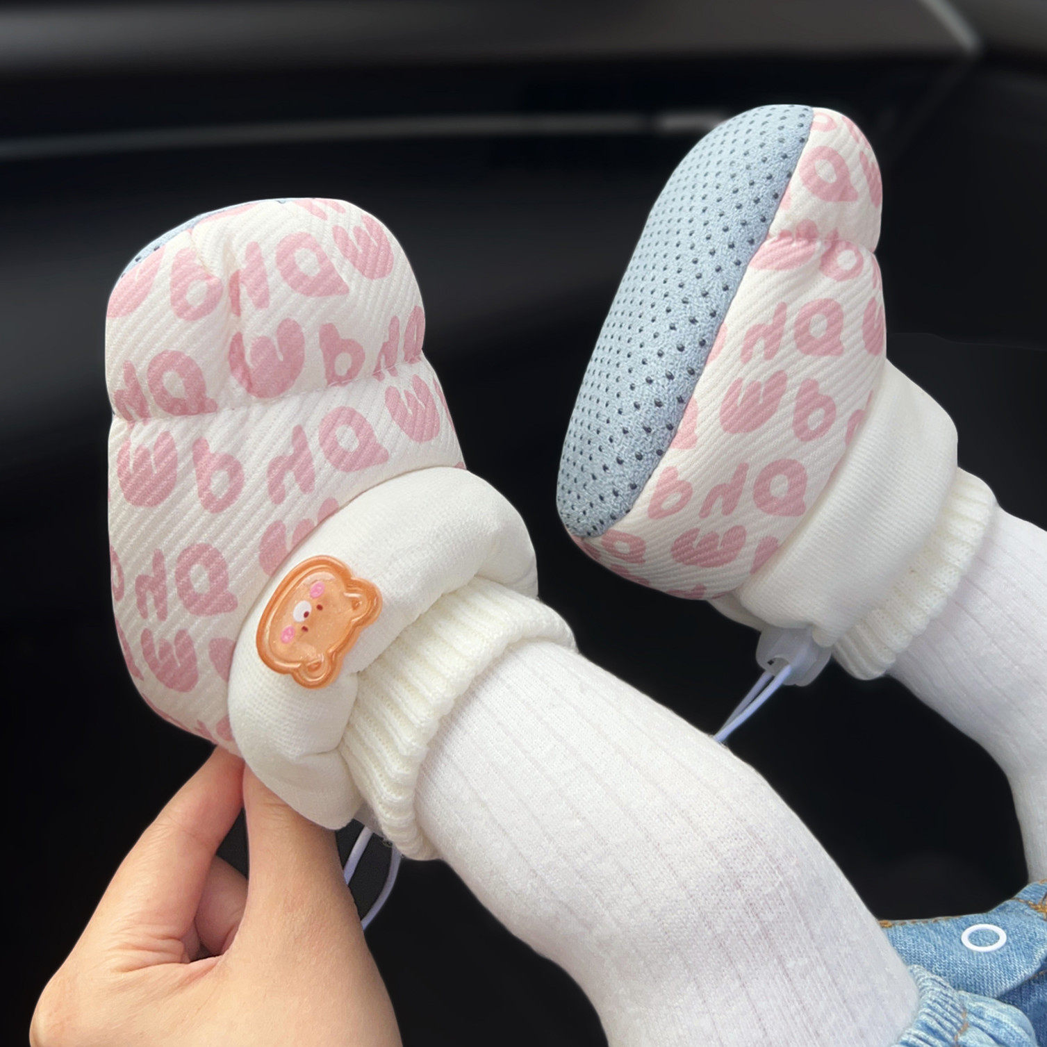 冬季宝宝加绒步前棉鞋 0-12个月字母长筒防掉加绒加厚男女婴儿鞋6,童装/婴儿装/亲子装,防抓手套/护脚/护膝,淘宝优惠券,粉丝福利购,淘宝优惠卷