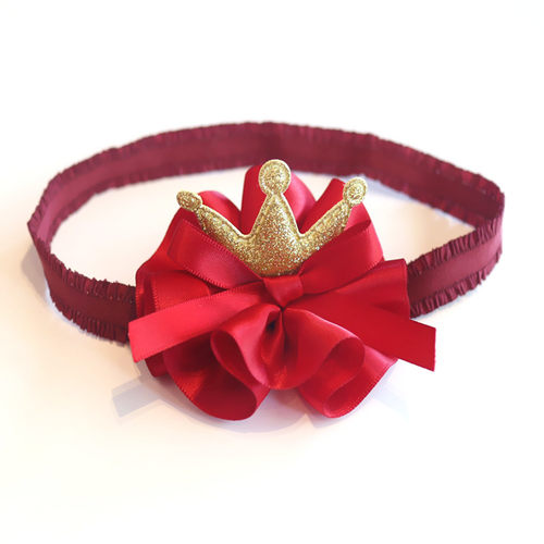 婴儿发带生日皇冠宝宝护卤门发饰