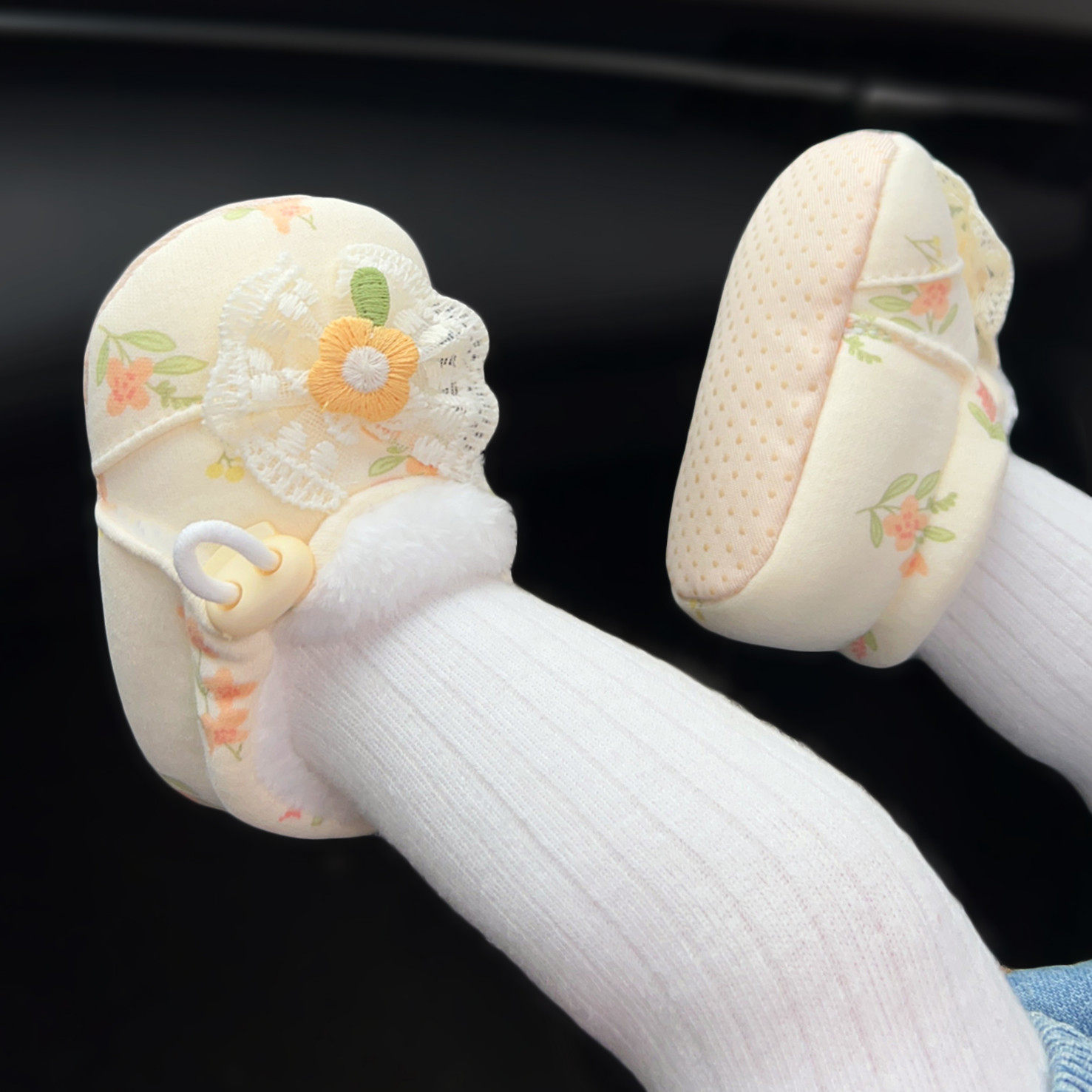 米嘟加绒加厚保暖棉鞋软底婴儿鞋