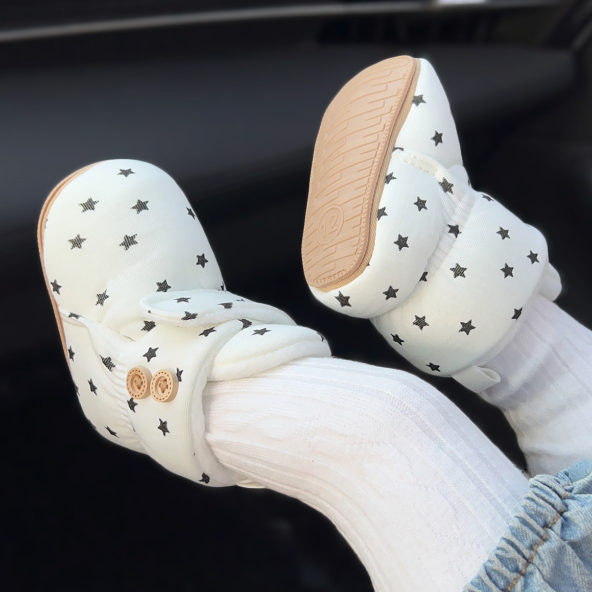 男女宝宝秋冬软胶底防滑保暖棉鞋