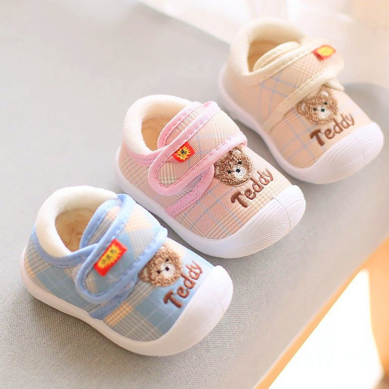 宝宝加绒加厚棉鞋学步鞋冬叫叫鞋