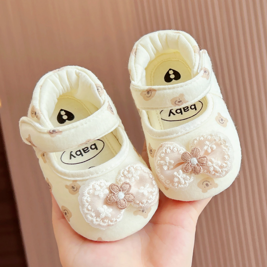 秋季宝宝学步鞋牛筋底纯棉婴儿鞋