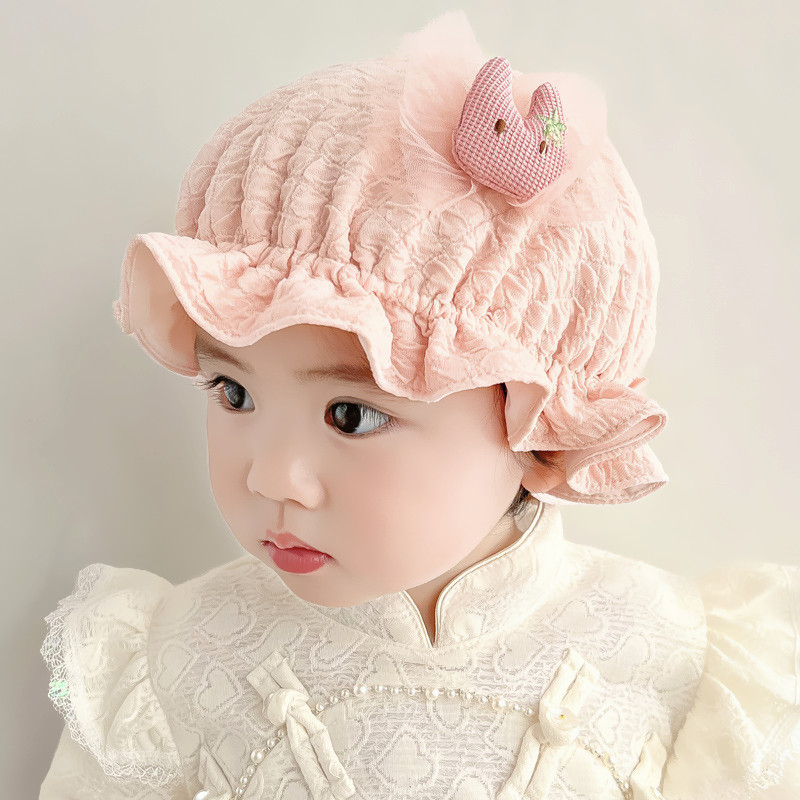 春夏季新生婴儿胎帽宝宝遮阳帽子