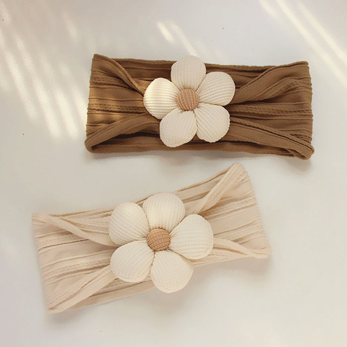 新生婴儿发带帽发饰夏季新款女宝宝薄款护囟门帽花花头饰空顶帽子