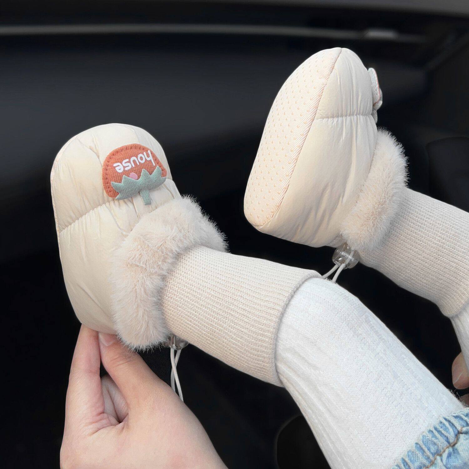 米嘟尔男女宝宝软底加厚鞋袜棉鞋