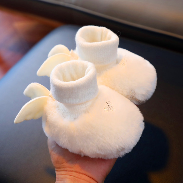 婴儿鞋袜冬季女宝宝加绒保暖棉鞋