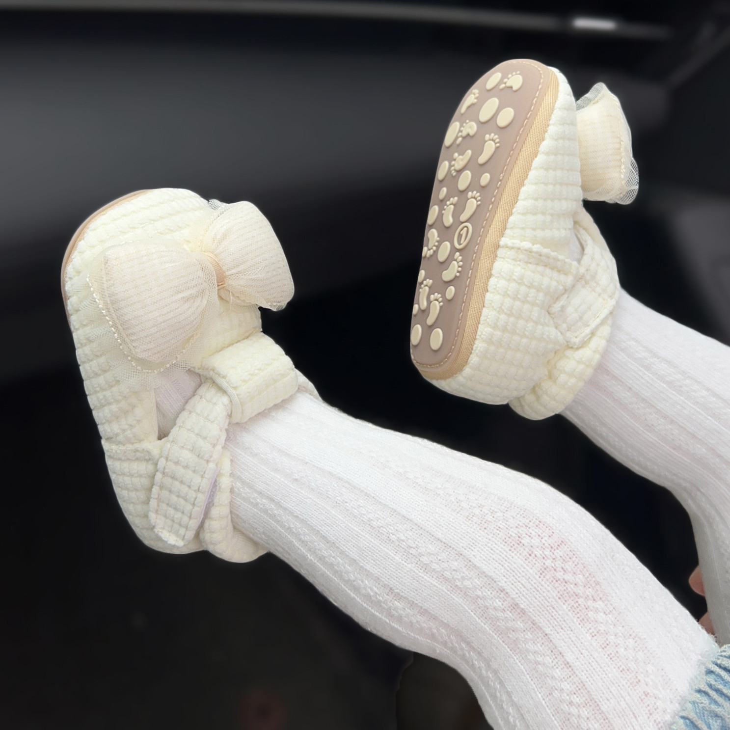 新生婴儿周岁鞋子软底公主鞋春秋