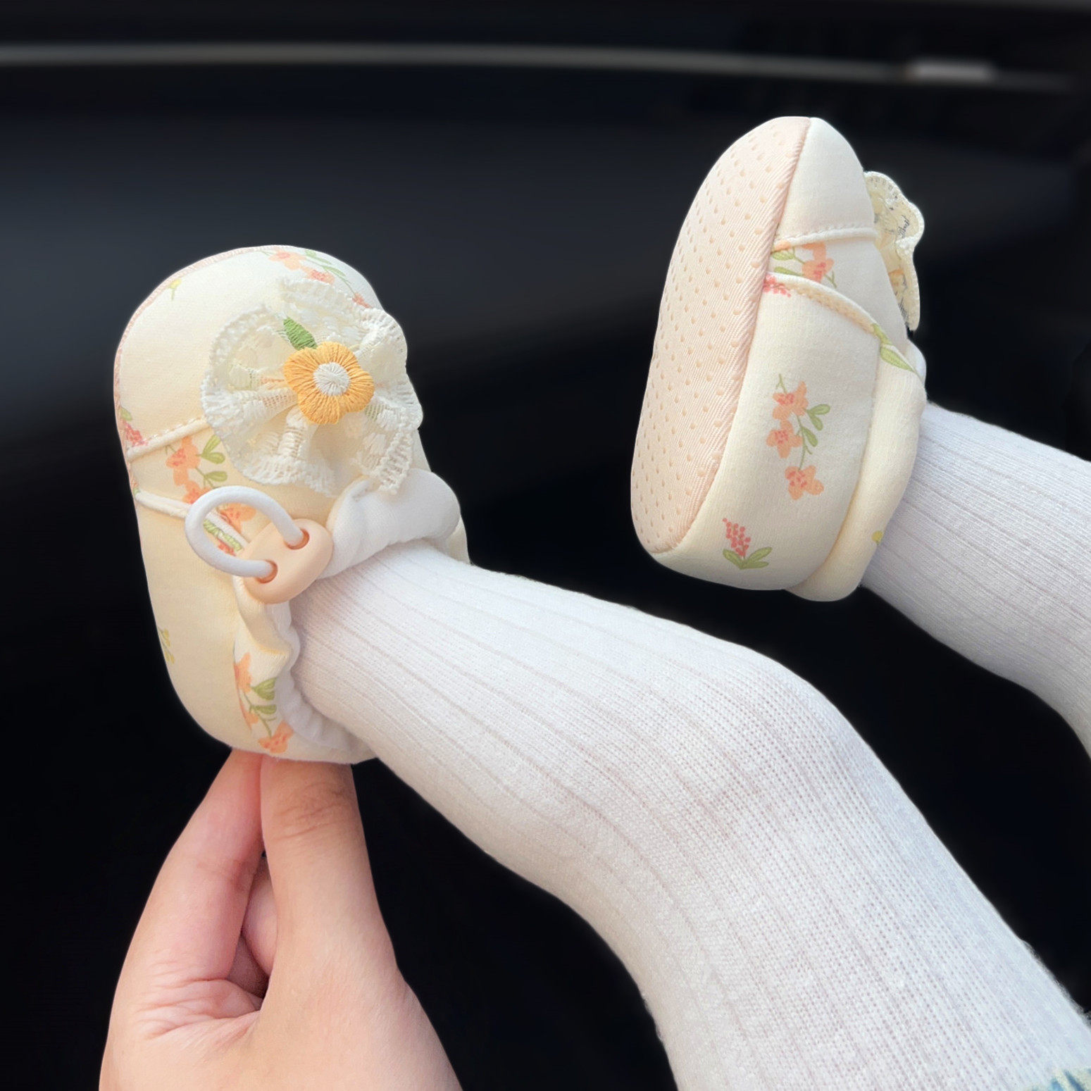 婴儿鞋秋季女宝软底鞋纯棉不掉鞋