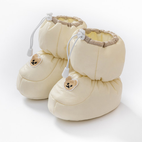 婴儿护脚套冬0-689-12个月宝宝保暖鞋套加厚新生儿袜套高筒护脚套