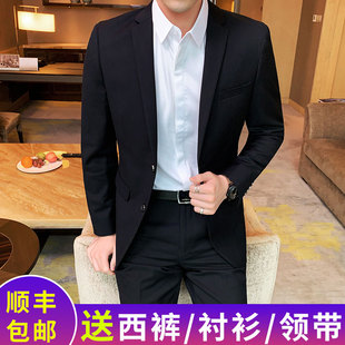 春秋季 新郎伴郎婚礼服面试西装 休闲商务正装 现货速发西服套装 男士