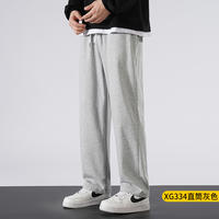 Men's casual long pants 2026 autumn/Winter new sporty sweatpants Men's trendy brand loose grey skinny pants versatile thumbnail 3