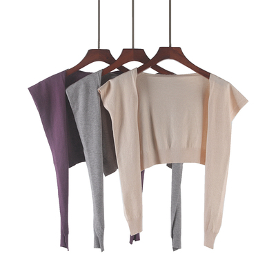 打结针织毛线配裙子围巾女