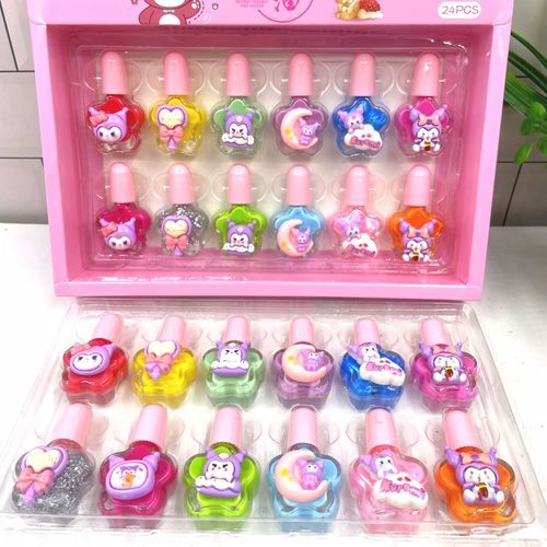 儿童指甲油套装可是无味可水洗批